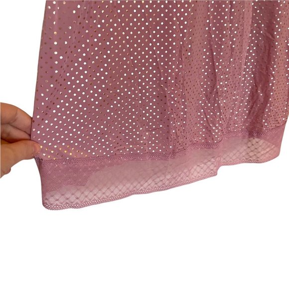 GUC Victorias Secret pink with gold polka dots negligee size XL - Picture 3 of 5